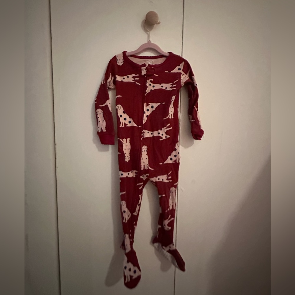 NWOT Carter's Infant Girls' Burgundy Dog Sleep-N-Play